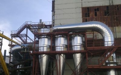 Изоляция циклонной группы Жомосушильного отделения